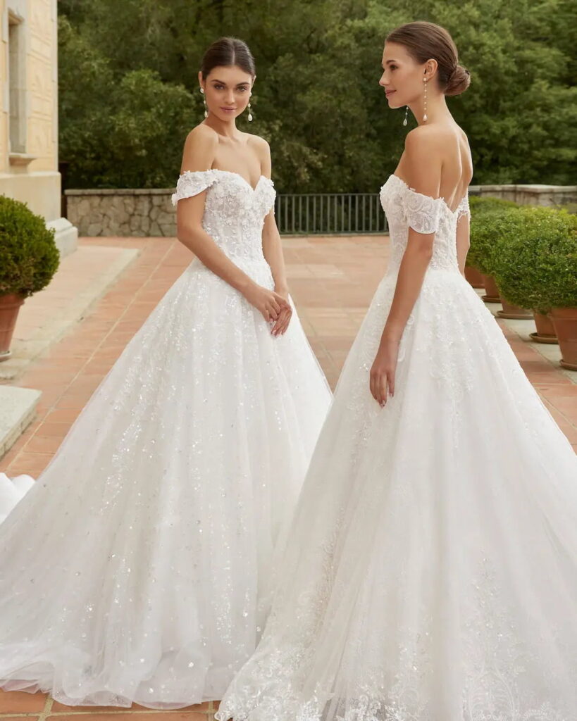 Vestidos de noiva românticos da Rosa Clará Group.